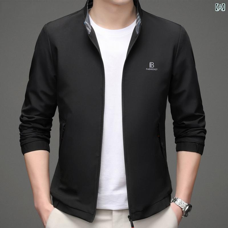 メンズ ファッション ソリッドカラー スタンドカラー ジャケット スリム シンプル ジャケット 31,548円