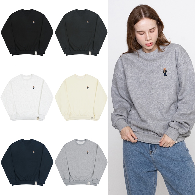 [UNISEX]Tattoo Dog Embroidered Perito Sweatshirt_6color