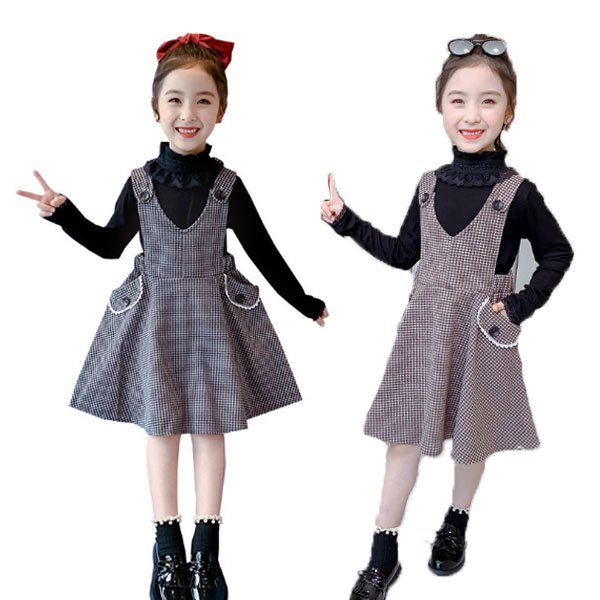 韓国子供服 流行 セットアップ キッズ 女の子 フォーマル 受験 83％以上節約 発表会 長袖トップス+ジャンパースカート