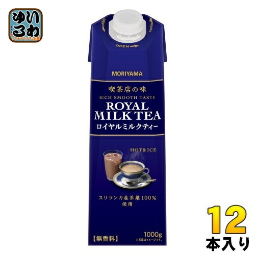 守山乳業 喫茶店の味 ロイヤルミルクティー 1000g 紙パック 12本 (6本入×2 まとめ買い) 紅茶飲料