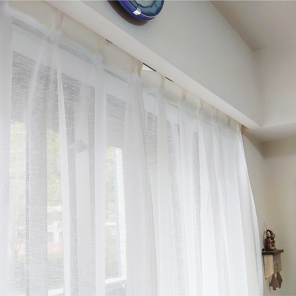 [幅158cmx2枚 丈248cm]レースカーテン [カスリ柄] 幅広/長め ハギなし ロング 11,160円