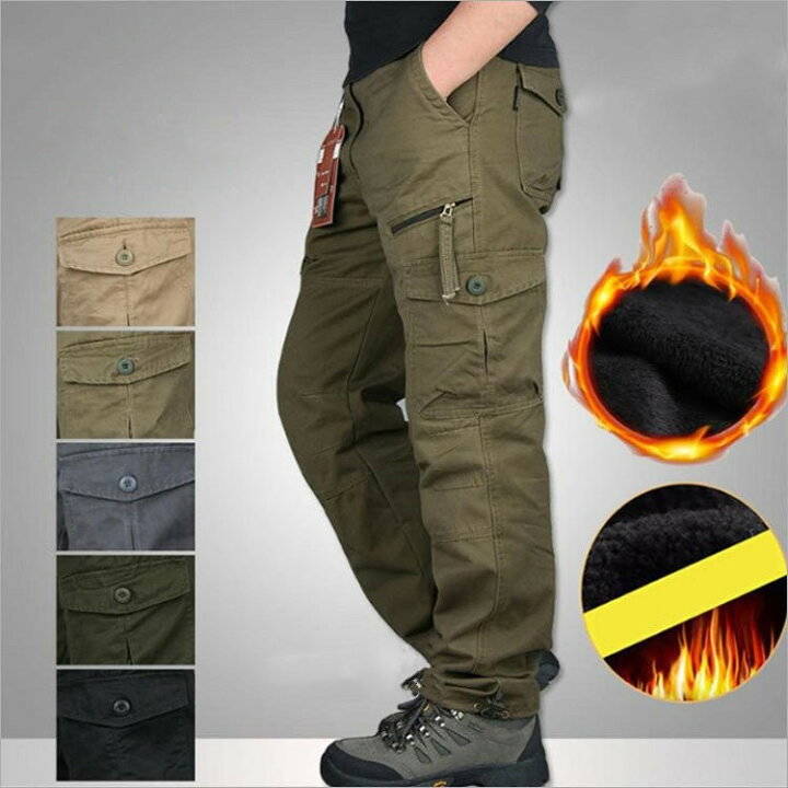【期間限定！】メンズ カーゴパンツ極暖 裏起毛カジュアルスラックスパンツ 裏ボア防寒 暖パンツゆったり 防風スラックス 厚手 秋冬新作