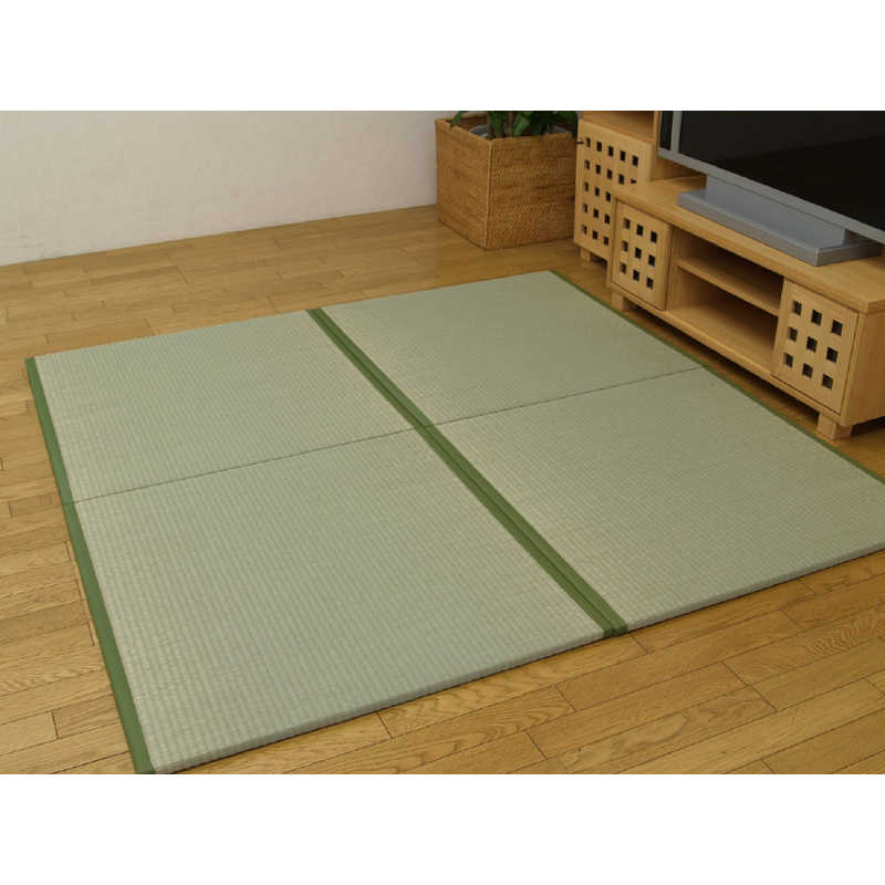 イケヒコ　ユニット畳　楽座 半畳 2枚セット（／88×88×2.2cm／裏すべり止め加工）