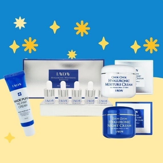 シミ プチ ホワイトケア 4点セット アンプル 13ml X5 しっとり水分クリーム 100ml X1 もちもちナイトクリーム 100ml X1 リペアクリーム 50ml X1 /韓国化粧品