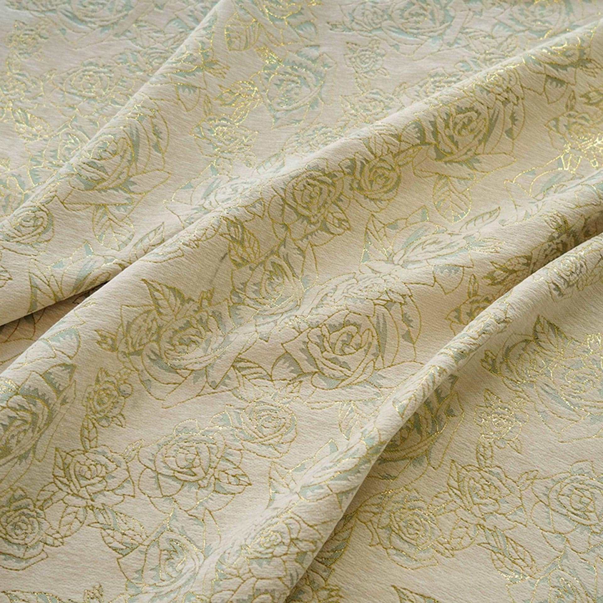 150CMx1M 生地 布 ジャガード織 メーカー生地 カットクロス 色織 花柄大花 金糸 シェニール 秋冬厚手 韓国風 布地 ぬの きじ ジャカード レトロ ハンドメイド はぎれ DIY 手芸 裁縫