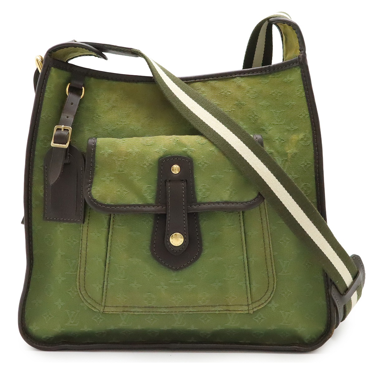 モノグラムミニ ブザス マリーケイト ショルダーバッグ 斜め掛け キャンバス レザー TSTカーキ 緑 M9232