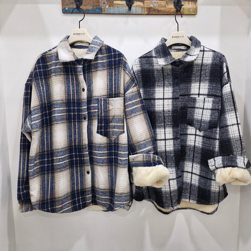 (スンチョンモダ) ボアファー暖かチェックシャツジャケット 14530-120-613-05
