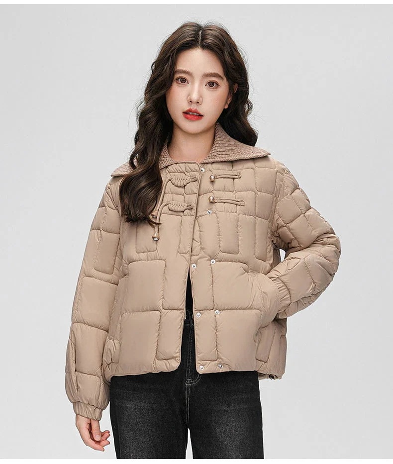 冬高級感 軽量 暖かい 厚手 裏起毛ジャケット ショートコート ファーカラー フード付き 裏起毛中綿コート レディース アウター ダウン混綿ジャケット 福袋