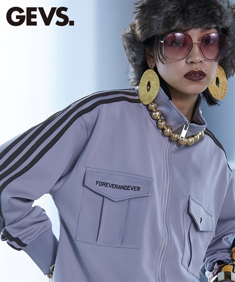 ジャンパー・ブルゾン アウトポケットトラックジャケット GEVS. 大きいサイズ対応