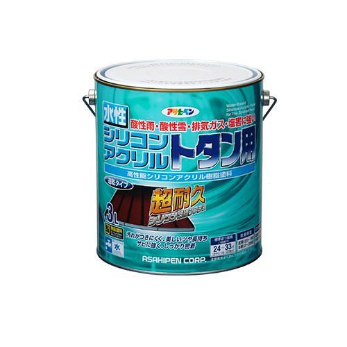 （まとめ買い）水性シリコンアクリルトタン用 グレー 3L [x3缶セット]