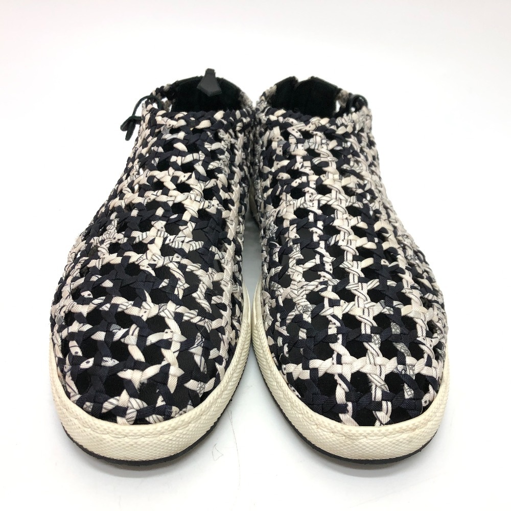 スニーカー スリッポン メッシュ シルク ブラック系