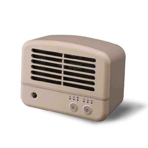 【足元に置いても操作がラクラクリモコン付き】 ドウシシャ セラミックヒーター リモコン付 パーソナル 2段切替（強弱） 活性炭脱臭フィルター