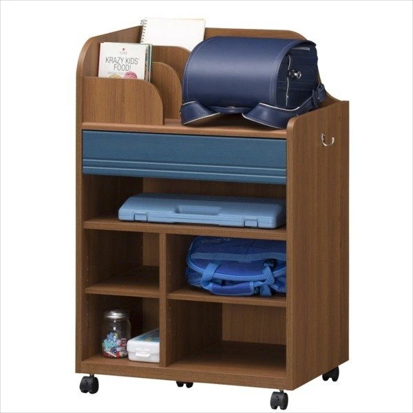 ランドセルラック 学用品収納 本棚 おしゃれ 北欧モダン レトロ 引き出し 登校に必要なものをまとめて整理 キャスター 低ホルムアルデヒド