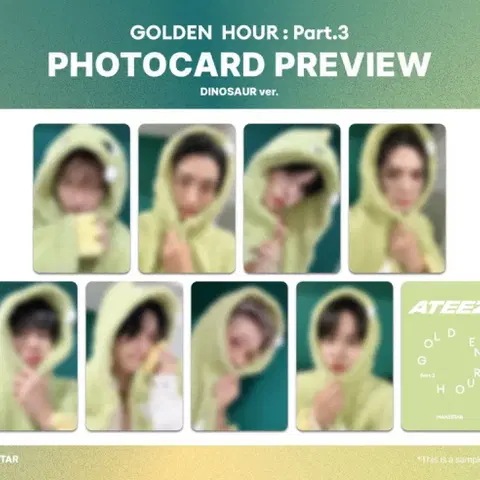 【公式】ATEEZ ATEEZ 未公開 MAKESTAR ダイナソーver. 1セット 8枚/ 公式グッズ / 正規品