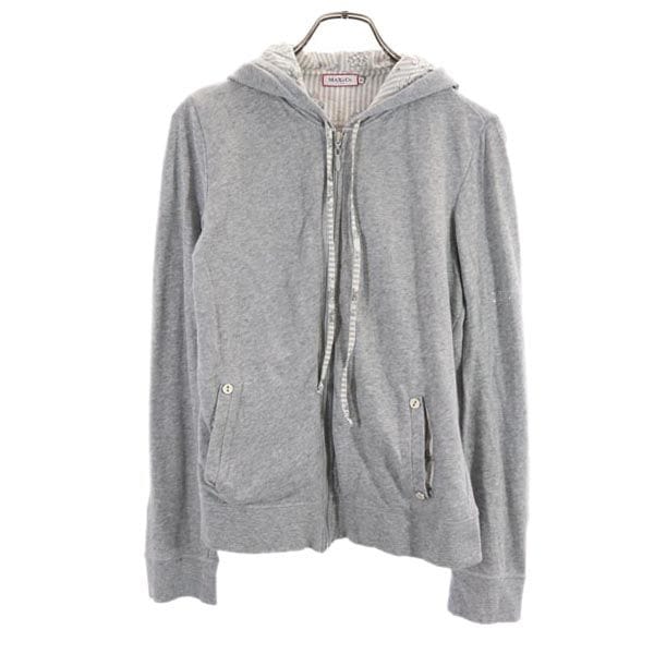 マックスアンドコー 長袖 スウェット ジップパーカー M グレー系 MAX&CO レディース
