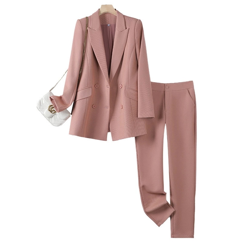 ジャケット 高級感 西装 外套 レディース 春秋 冬 フォーマル ファッション 気質 ピンク 9690