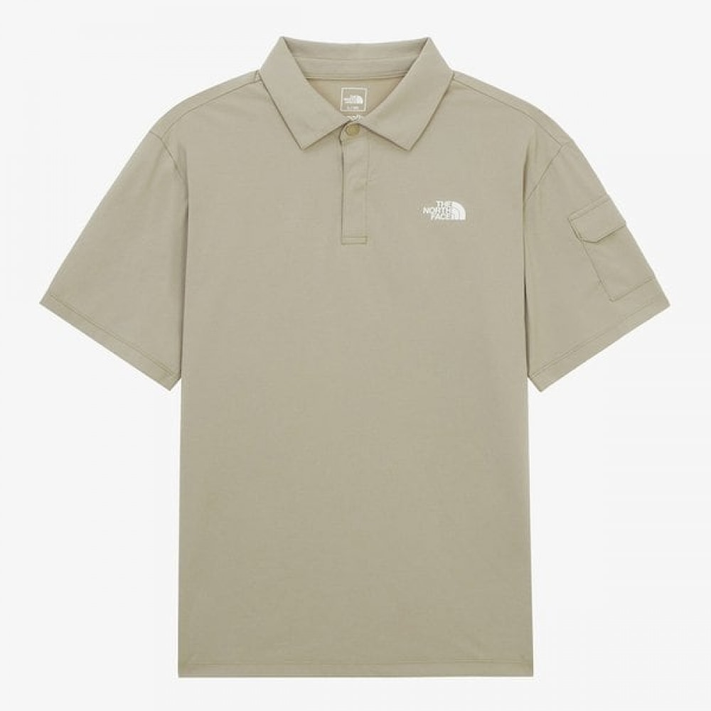 ノースフェイス オールデー 半袖 ポロ DARK BEIGE NT7PR09B