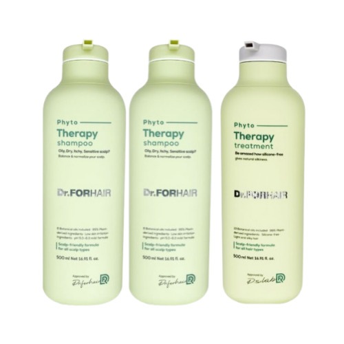 ファイトセラピー頭皮シャンプー 500mL x 2EA +トリートメント500mL