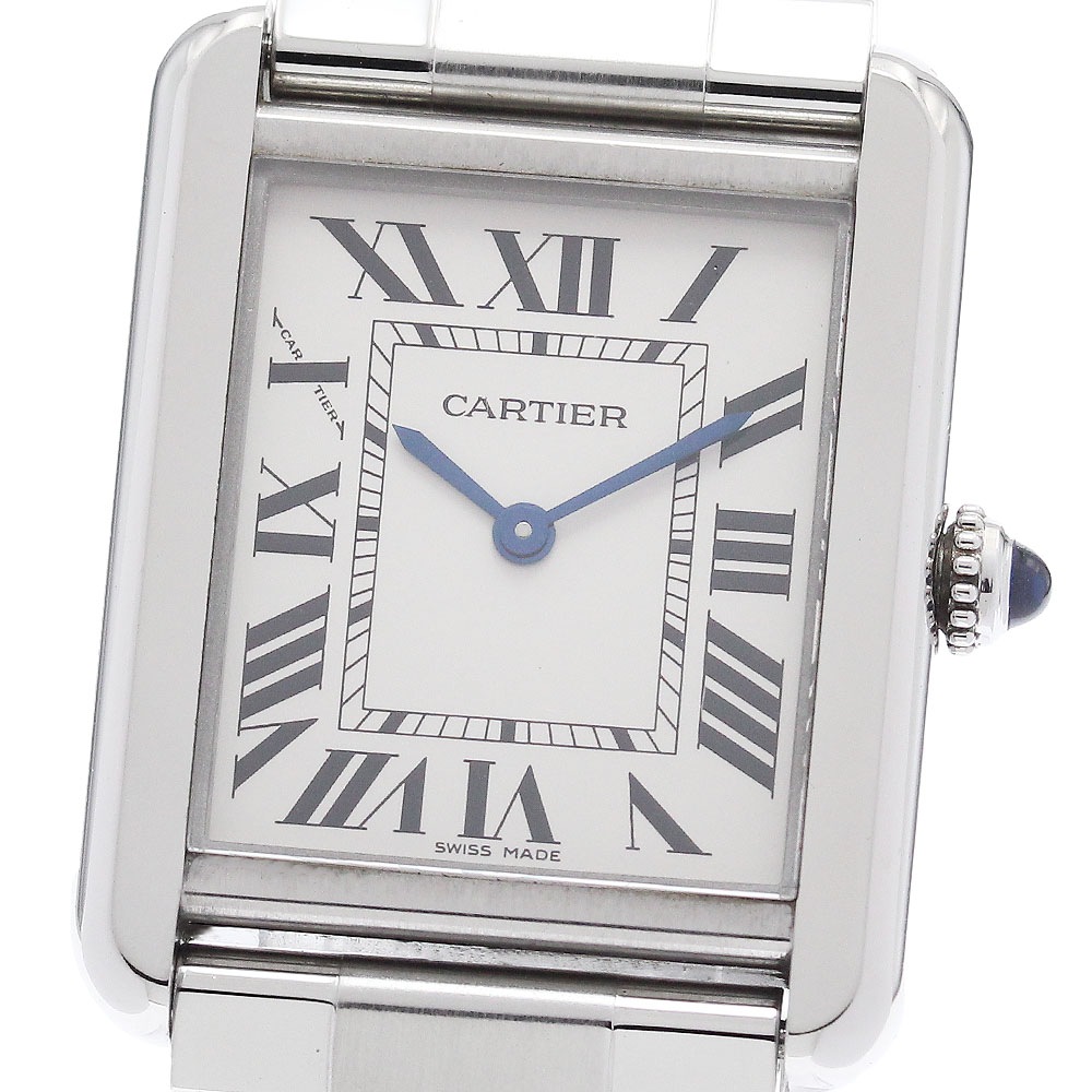 カルティエ CARTIER W5200013 タンクソロ SM クォーツ レディース 良品 保証書付き_953438【中古】