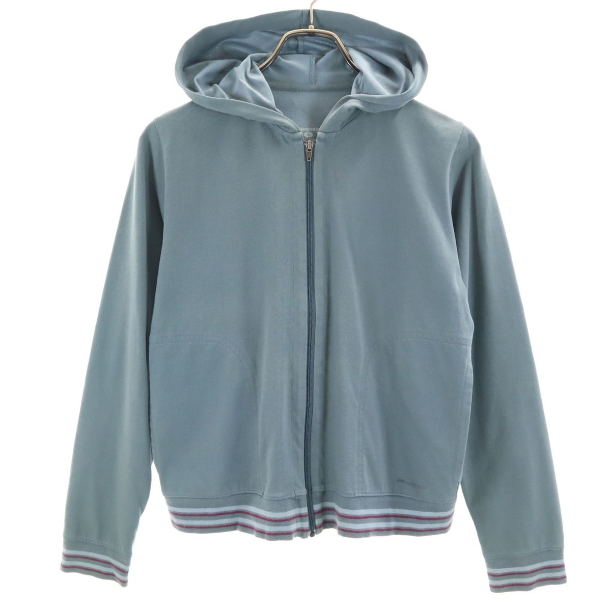 長袖 ジップパーカー S グレー アウトドア 53645F4 レディース 古着