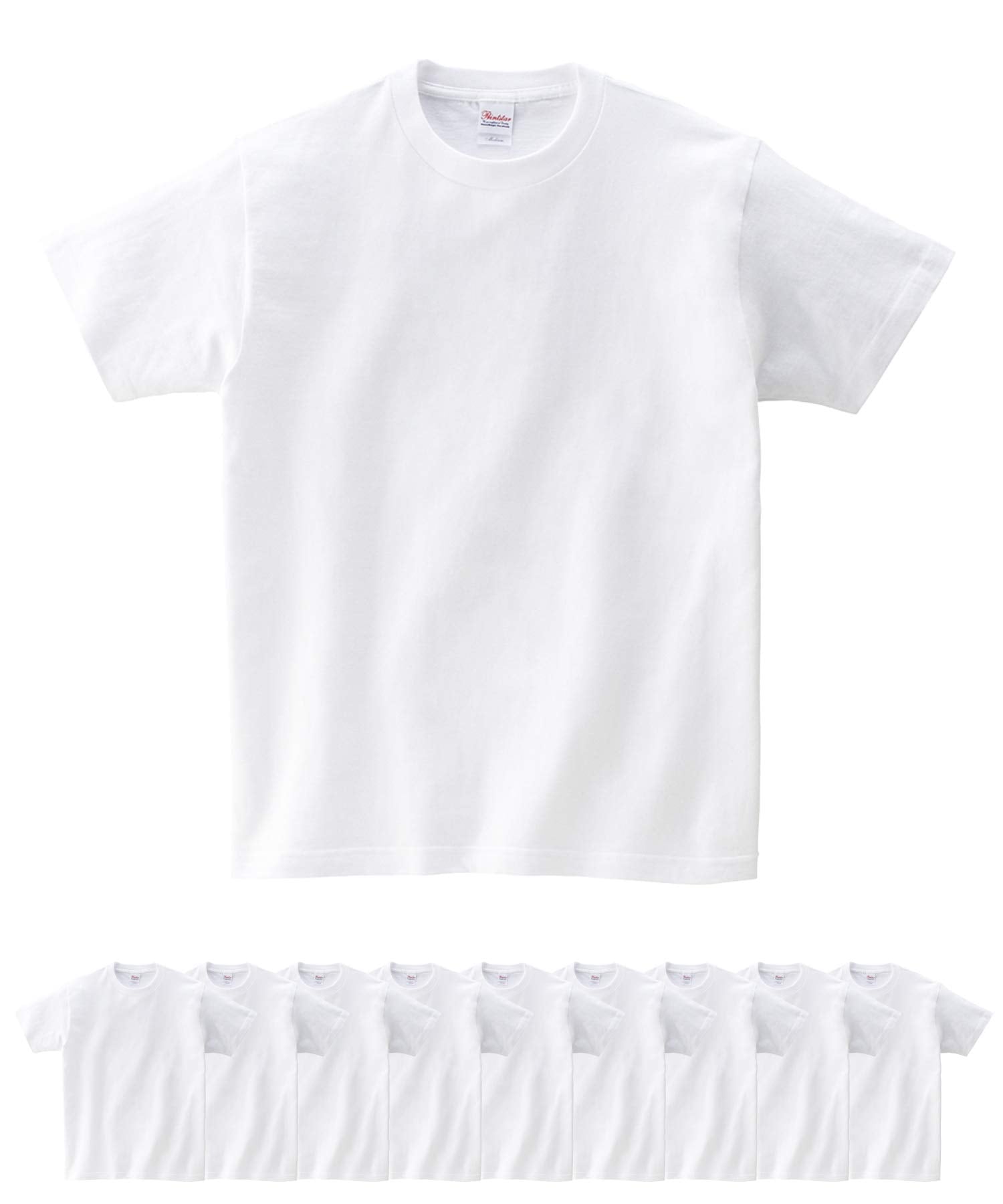 [プリントスター] 00085-CVT 5.6オンス ヘビーウェイトTシャツ 10枚セット メンズ (ホワイト, L)