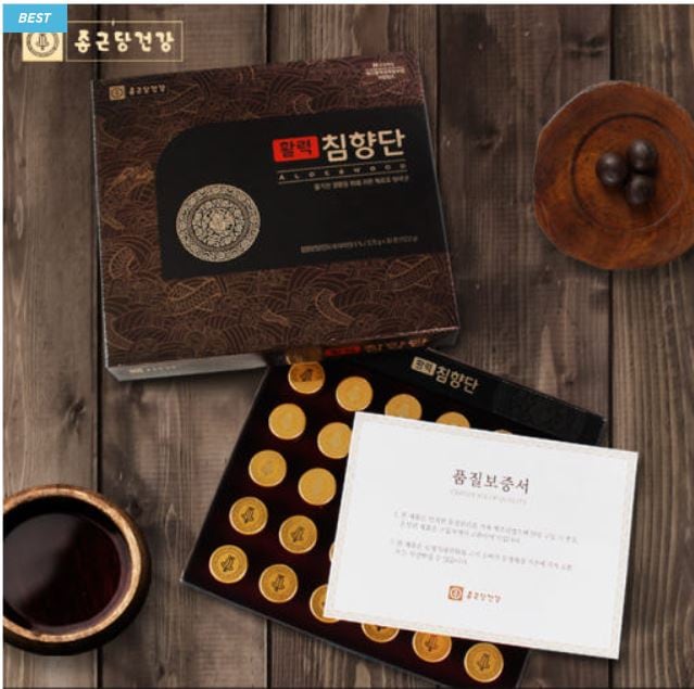 (1+1) 鍾根堂 沈香丸 沈香園 正月ギフトセット 親孝行 両親 沈香壇 30環 [原産地:韓国]