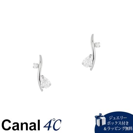 4cc518925【送料無料】【ラッピング無料】カナルヨンドシー Canal 4℃ カナル4℃ K10ホワイトゴールド ピアス キュービックジルコニア ブランド 正規品 新品 ギフト プレゼント 人気