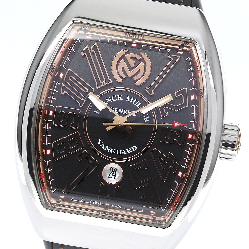 フランクミュラー FRANCK MULLER V45SCDTSTGJ ヴァンガード デイト 自動巻き メンズ 良品 保証書付き_766065【中古】 280,485円