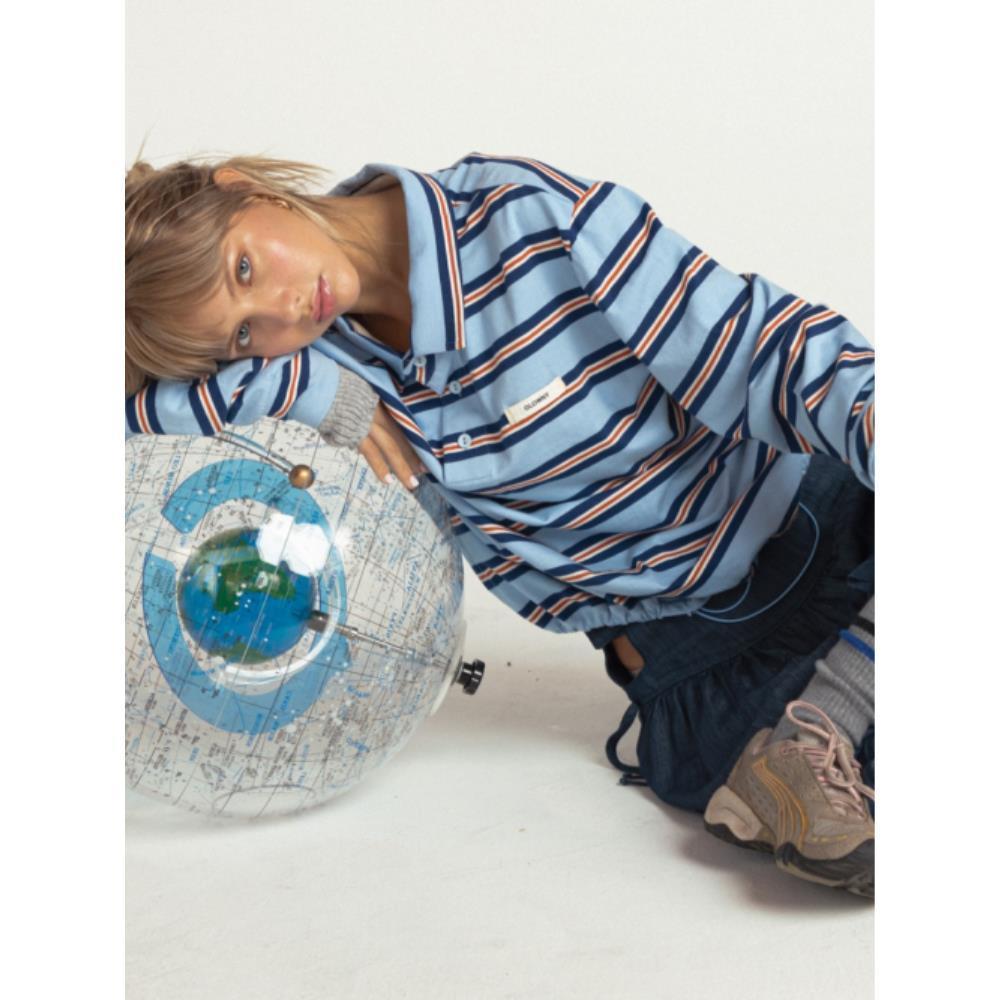 GLOWNY TERRY PK LONG SLEEVE BLUE GY24FALS003BL 8,643円