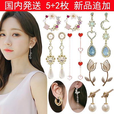 【韓国発】大粒パールフラワーピアス パフ♡フラワー 揺れる ロング ピアス ︎ / パール 韓国 韓国