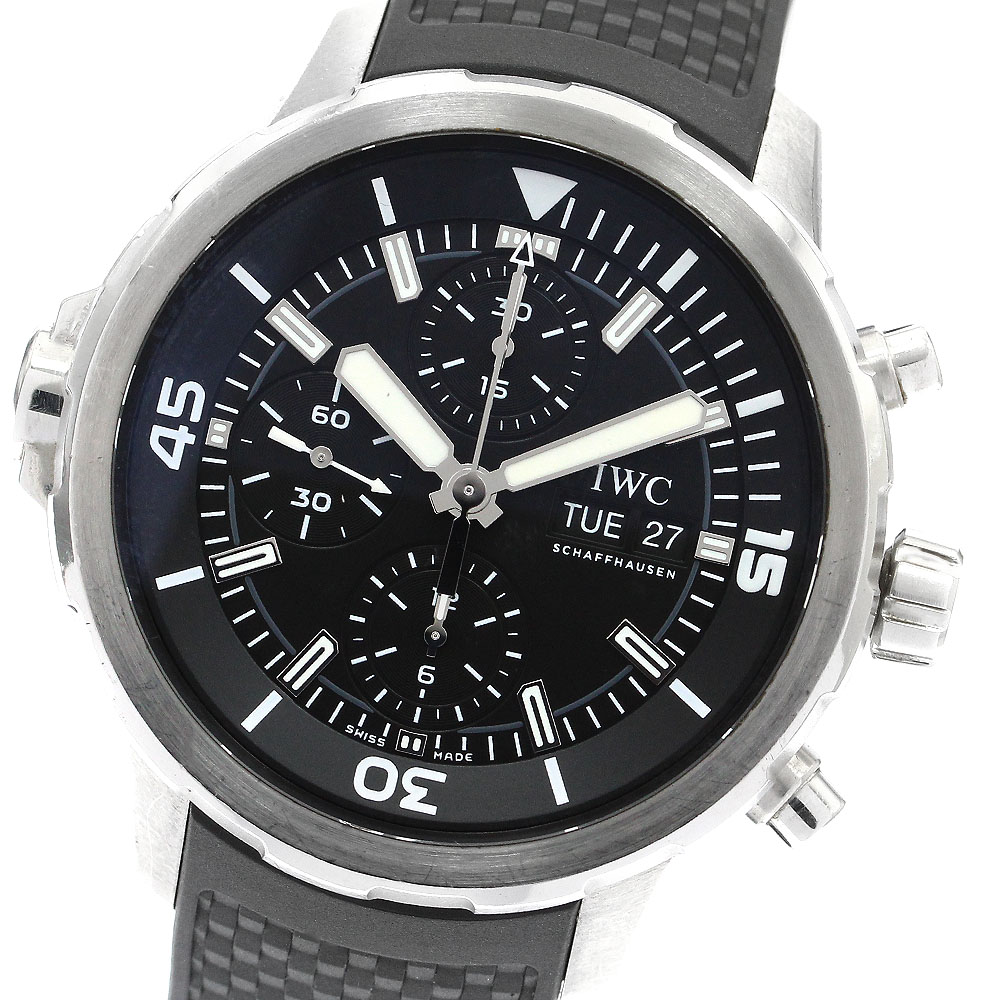 IWC IWC SCHAFFHAUSEN IW376803 アクアタイマー クロノグラフ デイデイト 自動巻き メンズ 保証書付き_902351【中古】