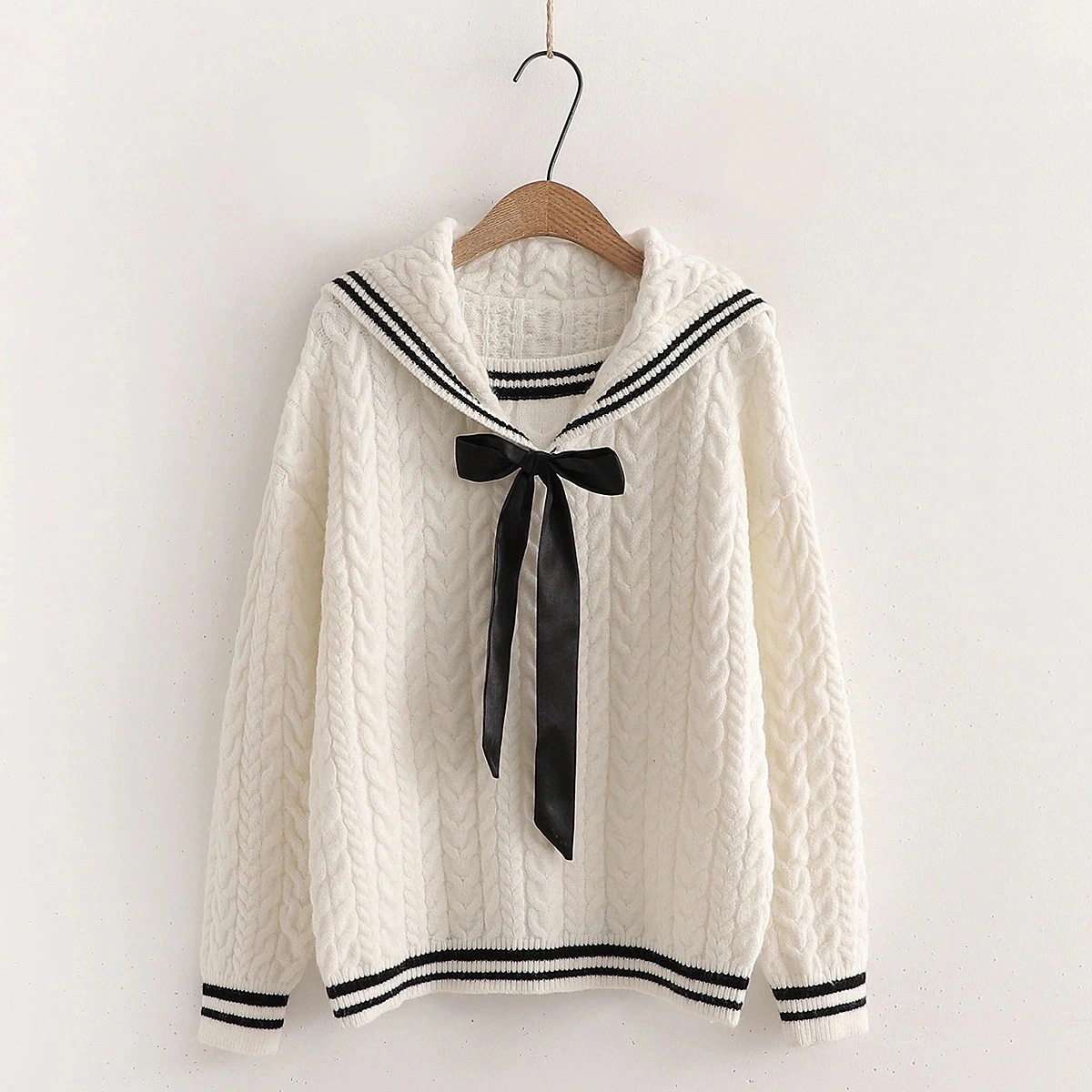 新品がヒット中 ニットセーター レディース セーラー襟 可愛い ニット トップス 制服 森ガール 通学