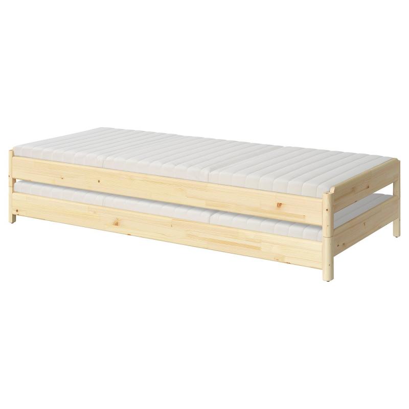 UTAKER ウトーケル スタッキングベッド マットレス2枚付き - パイン材/オンフェレット かため 80x200cm(なし)