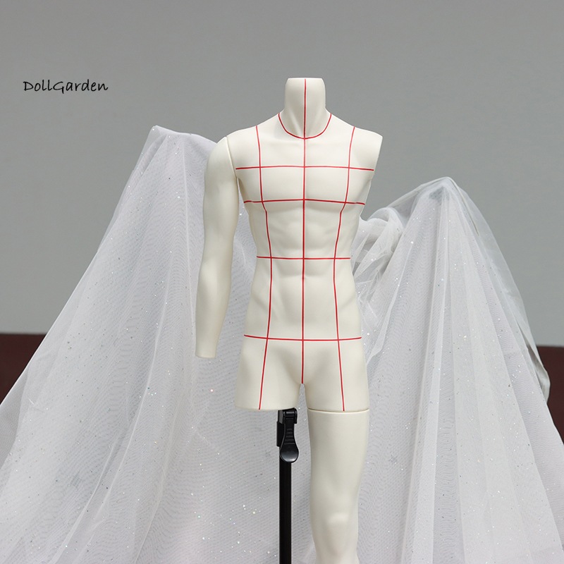 BJD ID75 男 ドール服シザリングスタンド 針刺し可能 75cm筋肉ありドール対応 縫製 ディスプレイ トルソー 球体関節人形服縫製用ソフトマネキン