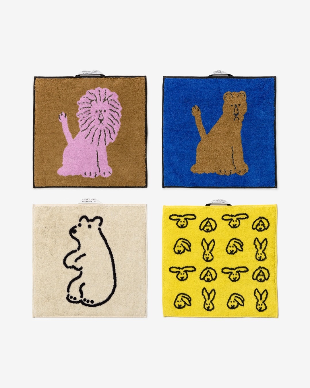 可愛い 韓国 ハンドタオル 8P[1種類あたり 4P購入 X 2個選択必要]