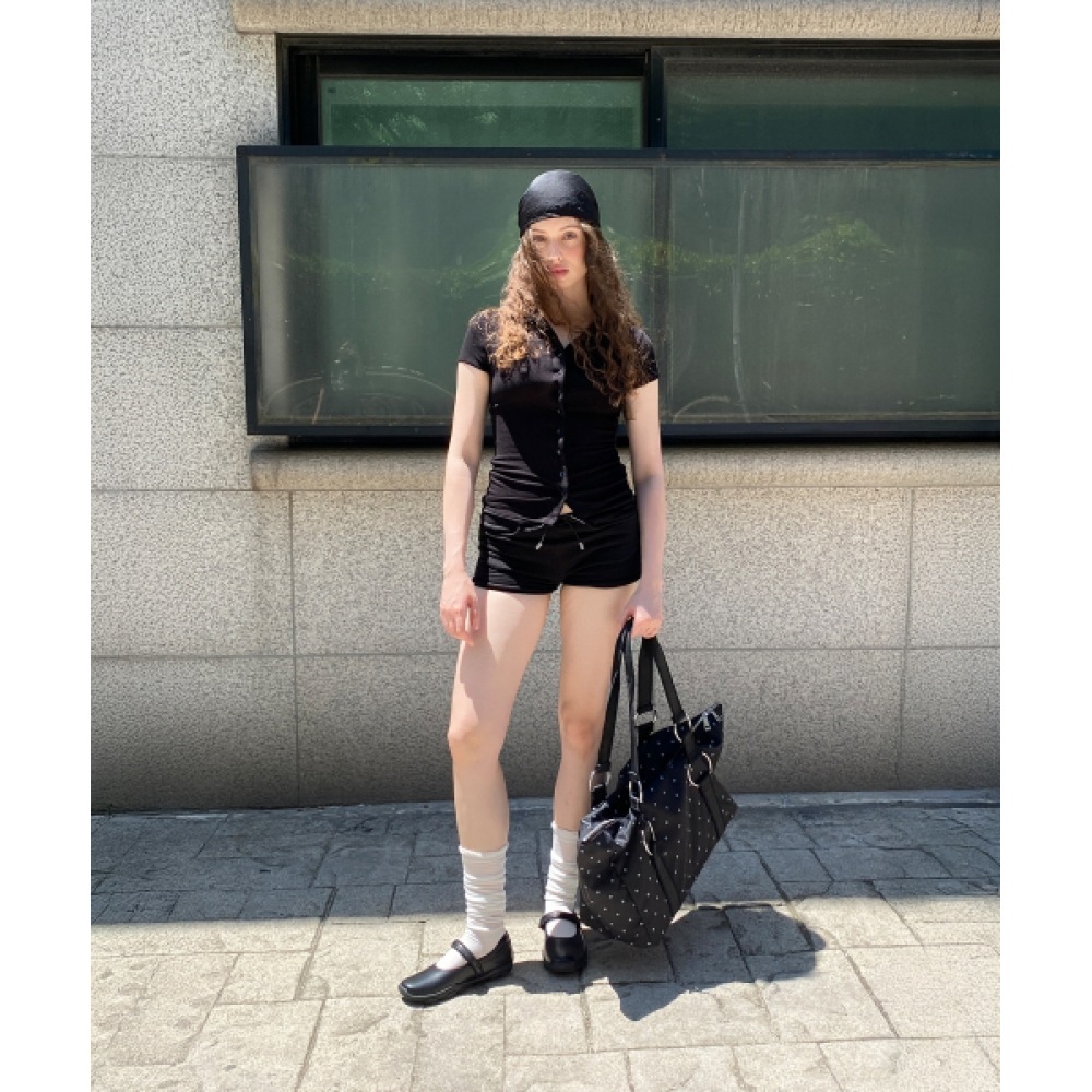 ロススリープオーバーウィスパーレースラウンジショーツ*ブラック