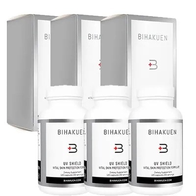 UVシールド　120錠　3本セット　ビハクエン　BIHAKUEN　 海外発送便商品：日時指定不可 8,015円