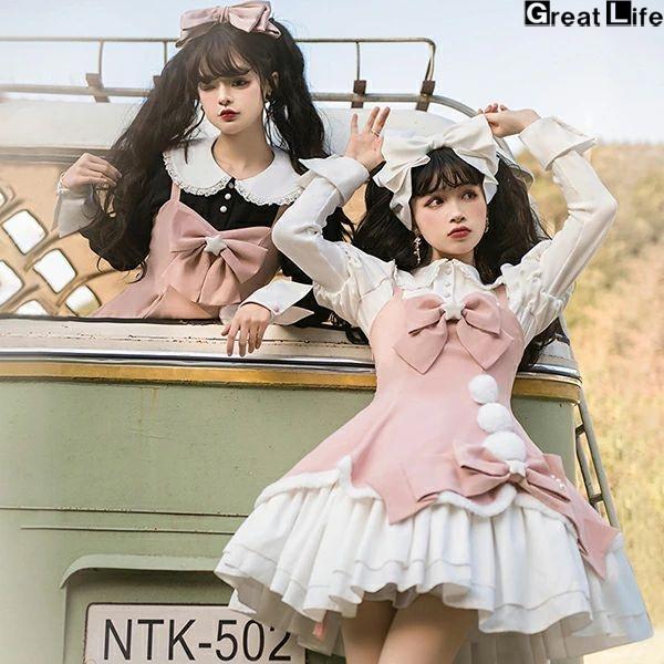 人気新品ロリータ ワンピース コスチューム メイド服 ゴスロリ ロリータワンピース 華やか メイド 豪華セット レディース 姫袖 姫ロリ 甘ロリ ゴシック ゴスロリ おと