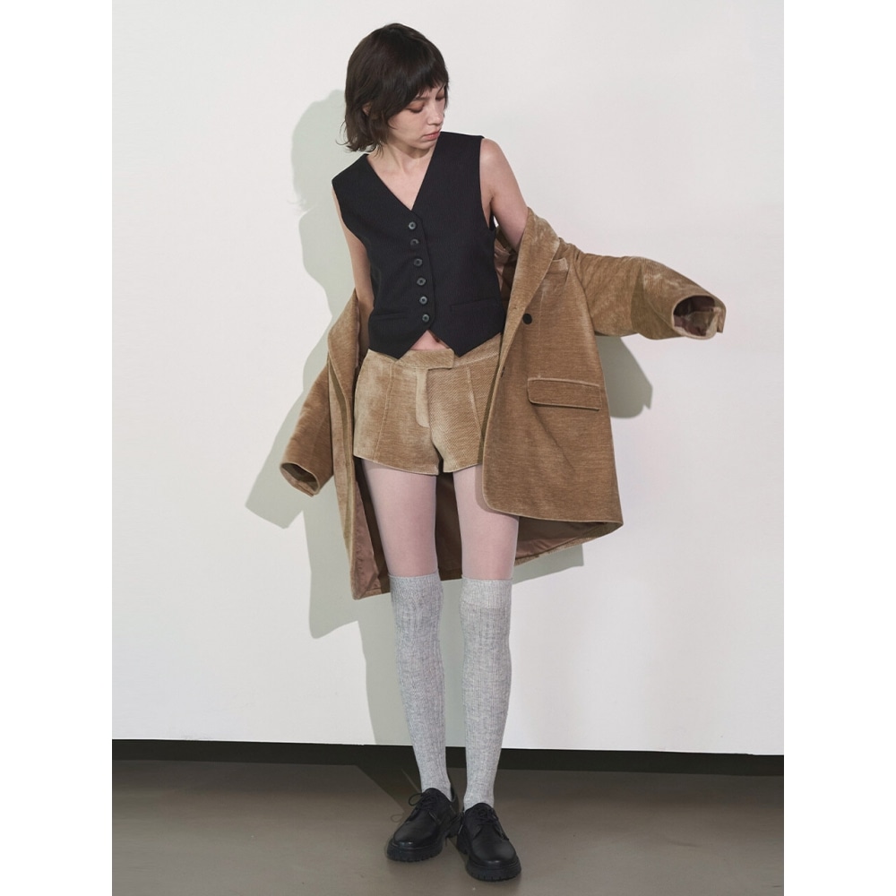 SIGREAT ボタンストライプベストブラック 11,942円