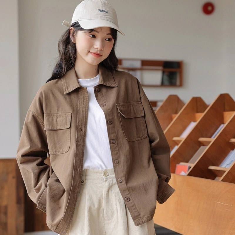 【急速発送】2025秋の新作アカデミア風デザイン感カジュアルデニム水洗ジャケットジャケット 韓国ファッション秋の万能アイテム