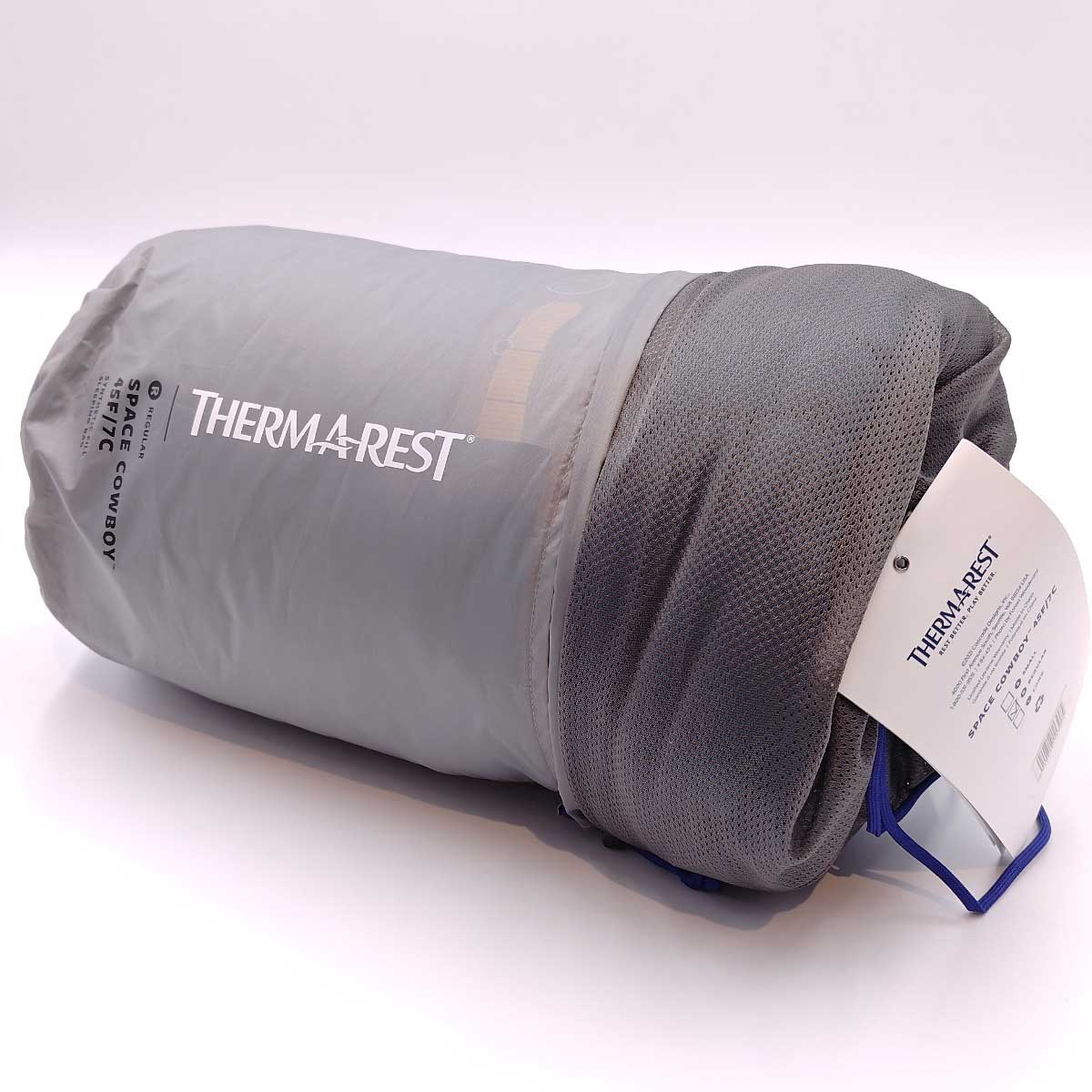 【中古・未使用品】サーマレスト スペースカウボーイ 7C レギュラー スカイブルー 11390 THERMAREST 寝袋 シュラフ