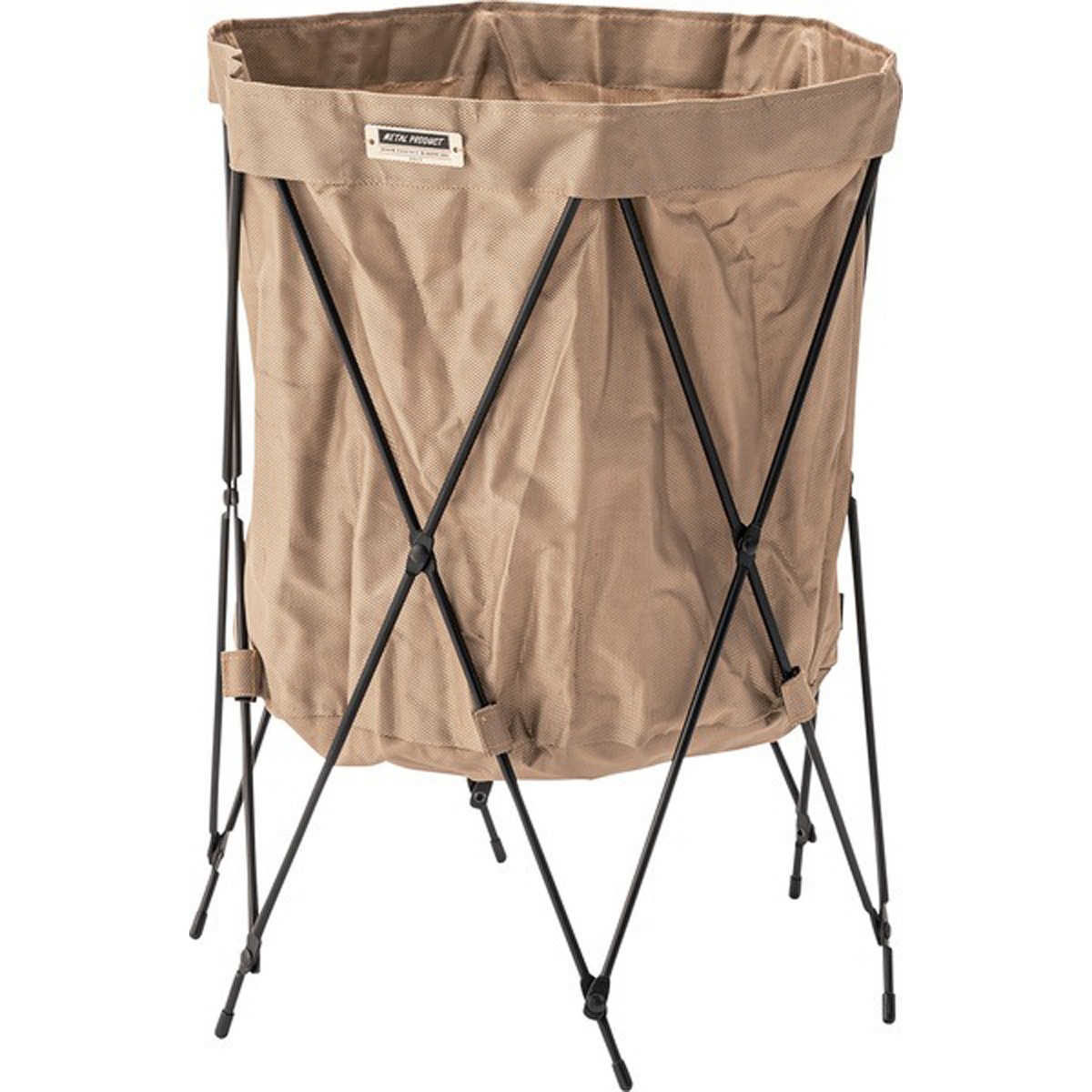 フォールディングバスケット バスケット フォールディング 折りたたみ ジャバラ式 軽量 収納 収納ボックス アウトドア キャンプ レジャー 浴室 リビング インテリア ベルト付き ランドリーバスケット