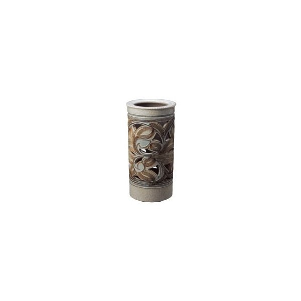唐草透し彫(かすみ釉) （信楽焼き陶器傘立梅雨玄関収納M）