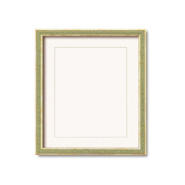 ( 軽量水彩額 ) 模様入り 水彩額 F8号 マット付 グリーン UV 紫外線 カットアクリル 額 額縁 フレーム 7,534円