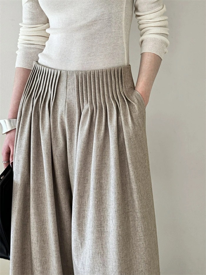 スラックス スーツ パンツ レディース ワイドパンツ ワイド バギーパンツ ロングパンツ ロング丈 ズボン ボトムス ギャザー 無地 ガウチョパンツ ハイウエスト 通勤OL オフィス フォーマル 体型 5,401円