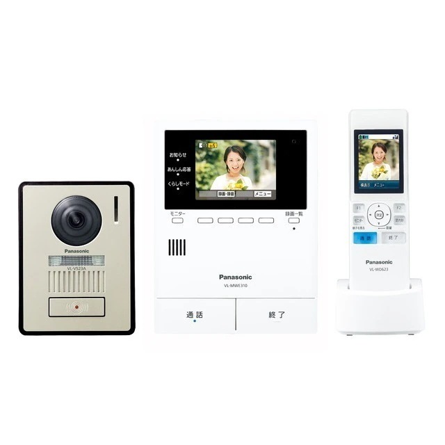 【工事無し】Panasonic パナソニック VL-SWE210KLA ワイヤレスモニター付テレビドアホン 電源コード式