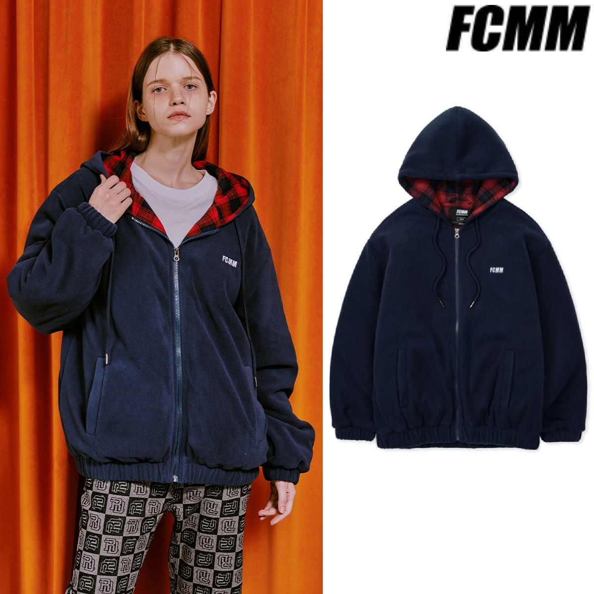 Classic Check Big Logo Fleece Jumper 新商品 韓国人気 男女共用 冬のファッション 防寒用品 カップルアイテム 女性服 韓国ファッション