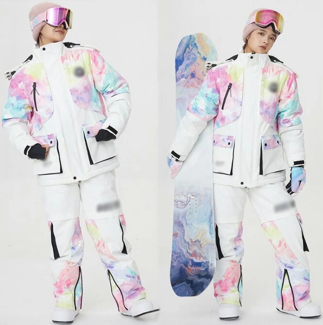 レディーススノーウェア スキー スノボーウェア 韓国風 スノボ ウェア アウトドア スノーボードウェア セットアップ 可愛い スノボウェア スキー ウェア 大きいサイズ 防寒 防水 スキーウェア 2点
