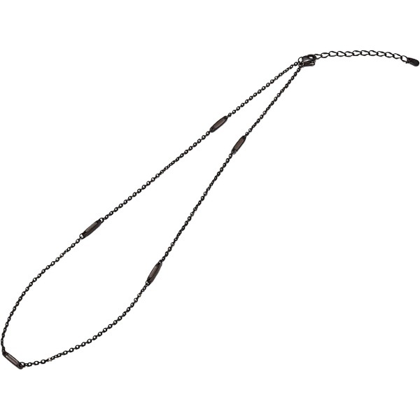 PHITEN ファイテン ネックレス チタンチェーン ステーション ブラック 40+5cm ボディーケア グッズ JX983151