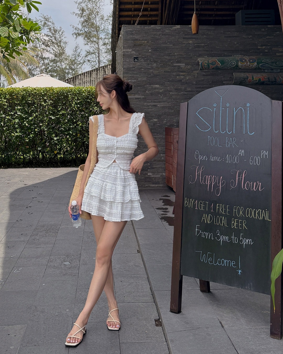 パンブラウス&ミニスカートセット韓国ファッション レディース